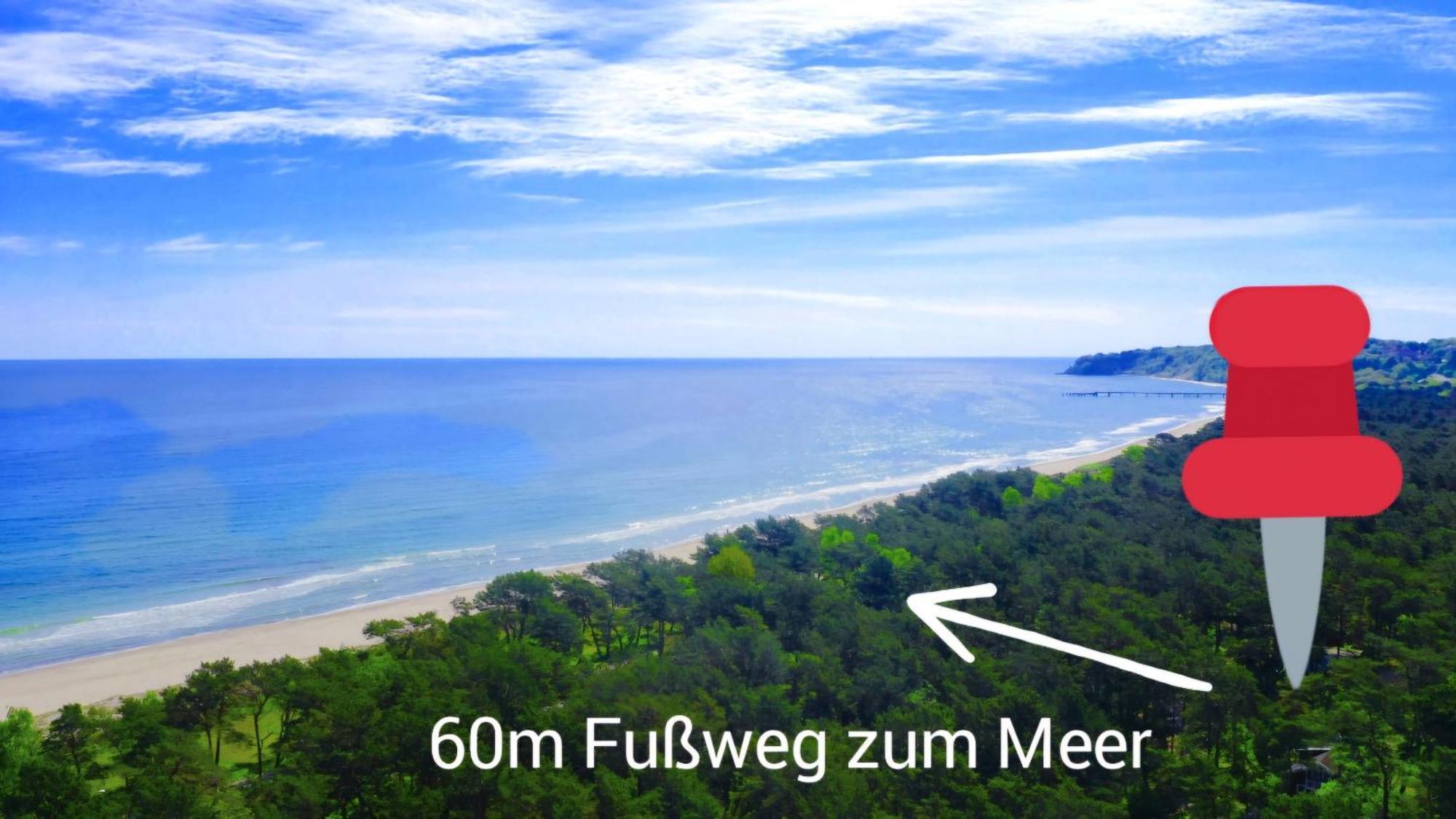 Strandhaus Ruegen - Meerblick, Sauna, Kamin & Whirlpool Baabe Exterior foto
